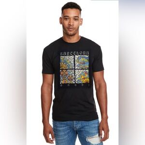 Barcelona Gaudi Graphic Black T-Shirt